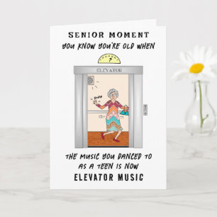 Cartão Flashback engraçado do mais velho adicione uma pla