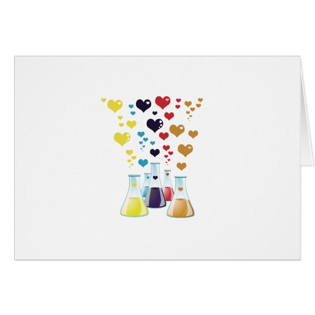 Cartão Flask, Erlenmeyer, Beaker, Química, Laboratório (Frente Horizontal)