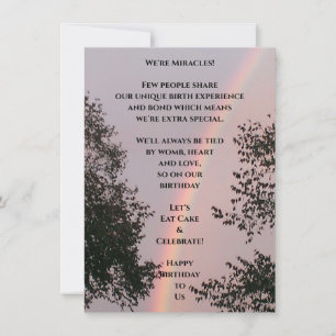 Cartão Flat de Aniversário Múltiplo