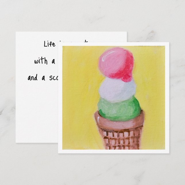 Cartão Flat Greeting Card (Frente/Verso)