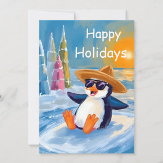 Cartão Flat Greeting Card "Happy Holidays"