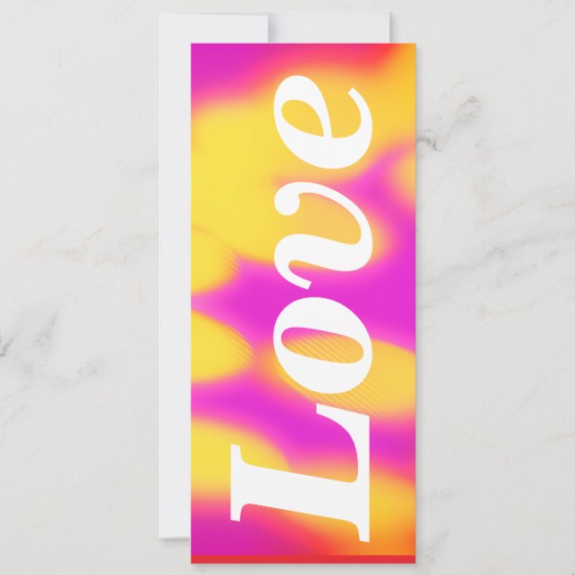 Cartão Flat Valentines day card. (Frente)