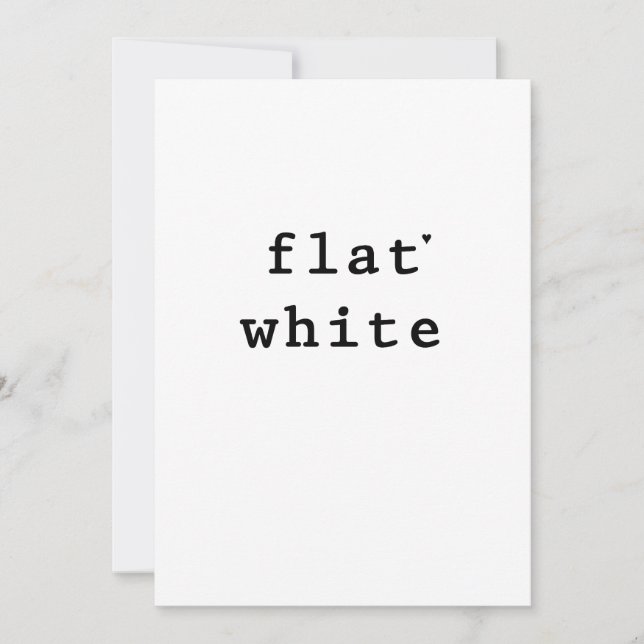 Cartão Flat white - minimalistic typography card (Frente)
