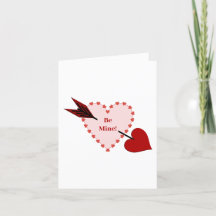 Flecha do Cupido Através do Coração Seja Meu Dia d