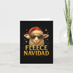 Cartão Fleece Navidad Engraçado Design de Ovelha de Natal