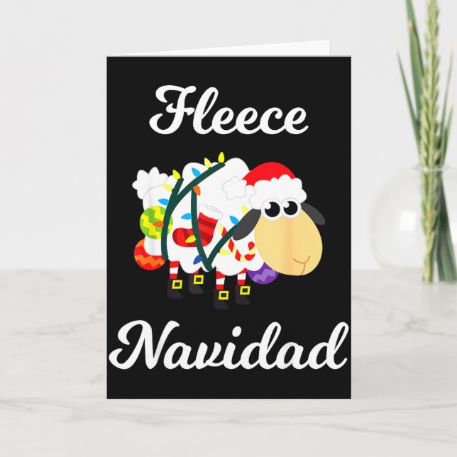 Cartão Fleece Navidad Shirt Funny Feliz Mexican Christmas (Frente)