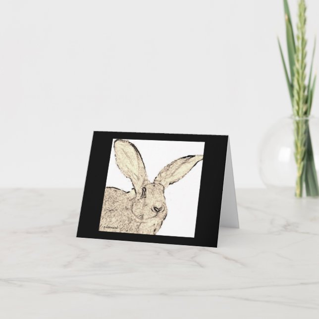 Cartão Flemish Giant Rabbit Faces Greeting Card (Frente)