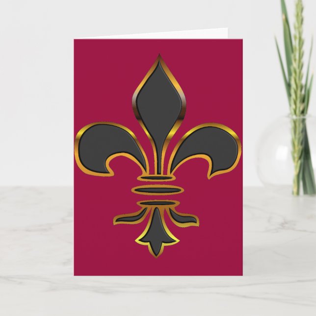 Cartão Fleur-de-lis (Frente)