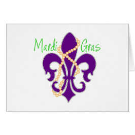 Cartão Fleur De Lis com miçangas