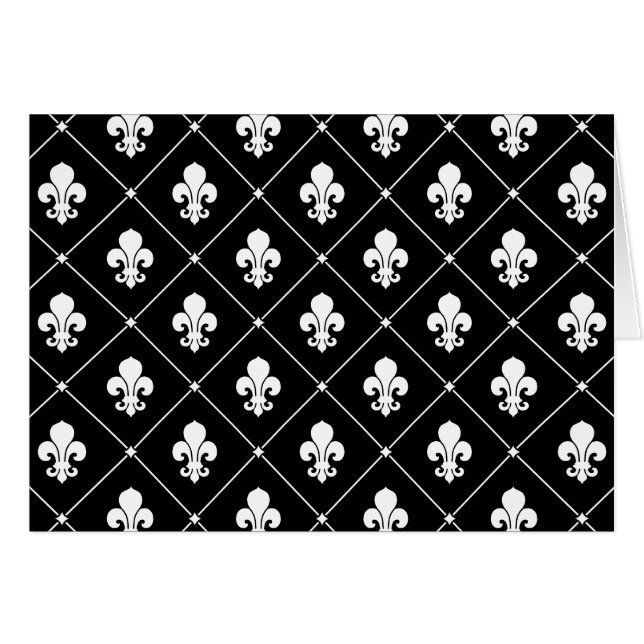 Cartão Fleur De Lis Pattern (Frente Horizontal)