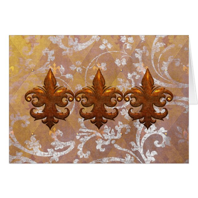 Cartão FLEURS RÉGIO: PRATA e OURO IMPRESSIONANTES (Frente horizontal)