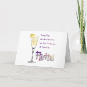 Cartão Flirtini Pineapple Mimosa Cocktail Recebe Arte