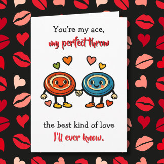 Cartão Flirty  Disc Golf Puns | Valentine's Day