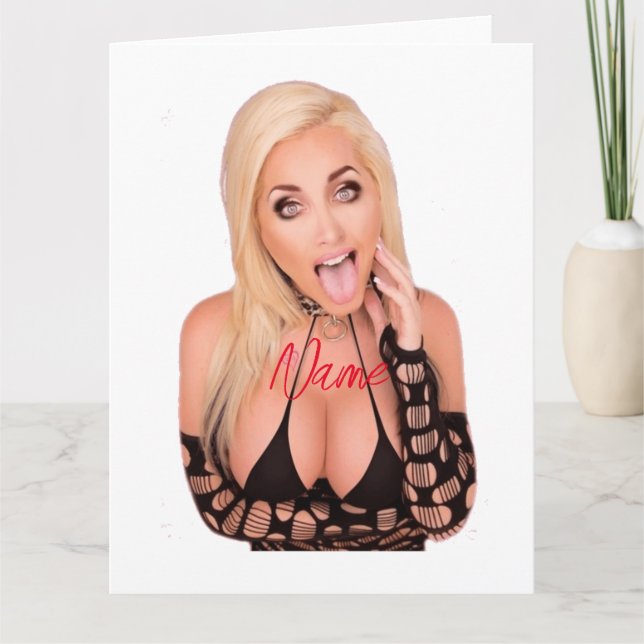 Cartão Flirty loira Thunder_Cove (Frente)