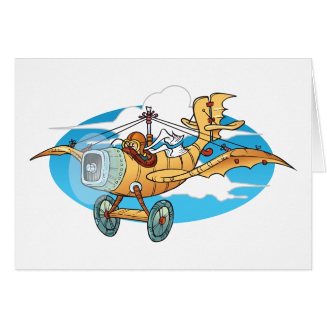 Cartão Flivver dos desenhos animados (Frente Horizontal)