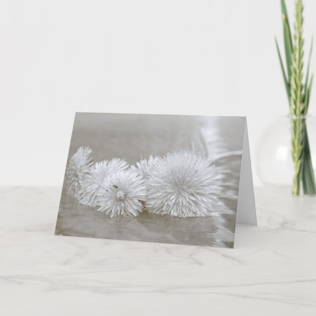 Cartão Floating Dandelions on "Water" Greeting Card (Frente)
