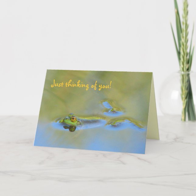 Cartão Floating Frog Card Thinking of you! (Frente)