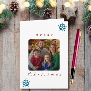 Cartão Floco de Neve de Avião de Natal Foto Engraçado Avi