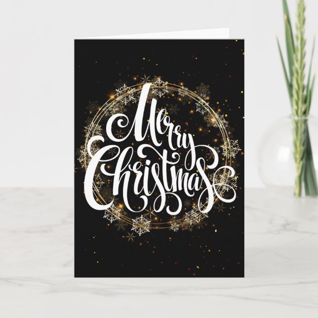 Cartão Floco de neve Floco de Ouro Fúria - Feliz Natal Br (Frente)