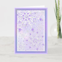 floco de neve roxo leve e coração fosco
