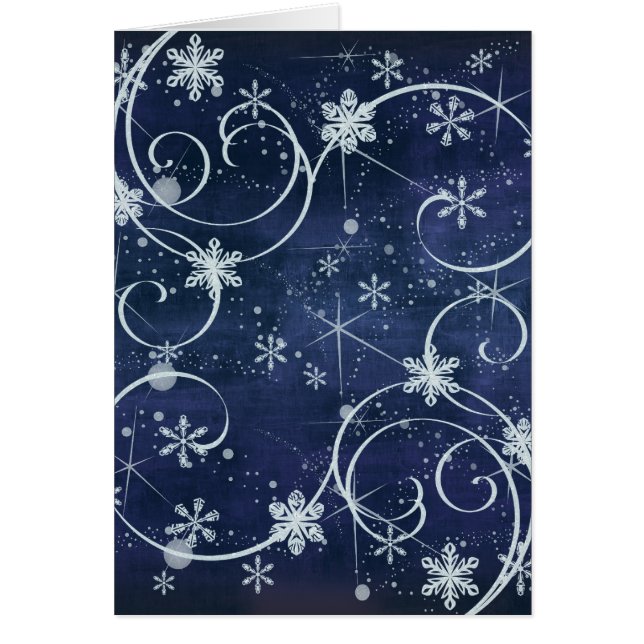 Cartão Flocos de neve (Frente)