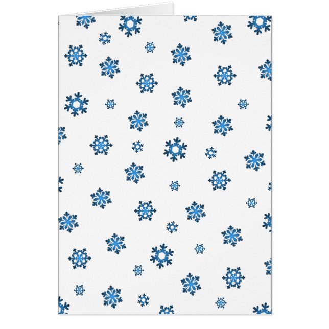 Cartão Flocos de neve (Azul e Preto) (Frente)