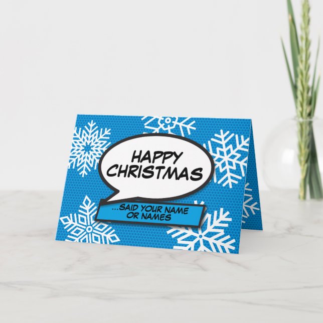 Cartão Flocos de neve Diversão de bolhas Diversão Retro C (Frente)