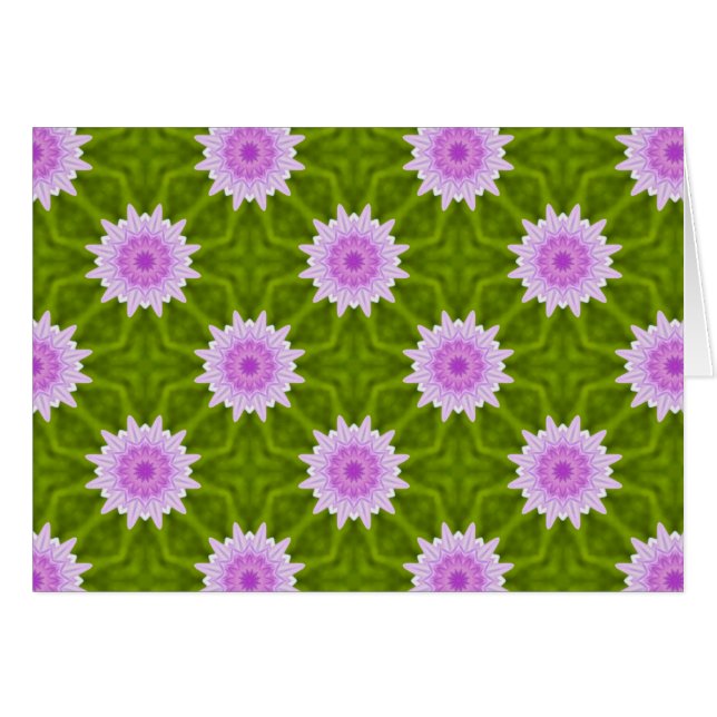 Cartão Flocos de neve rosa (Frente Horizontal)