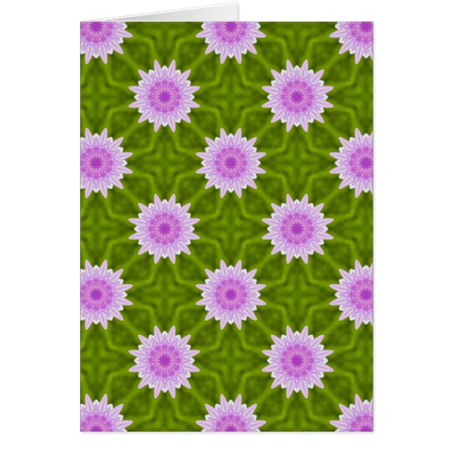 Cartão Flocos de neve rosa (Frente)