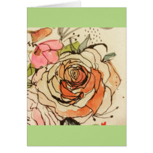 Cartão Flor 3 da Aquarela