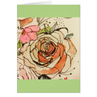 Cartão Flor 3 da Aquarela