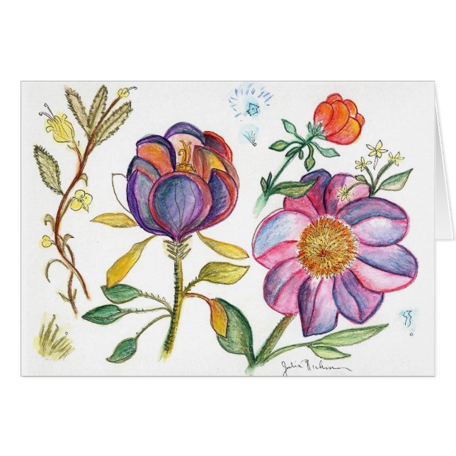 Cartão Flor 70 da tulipa (Frente horizontal)