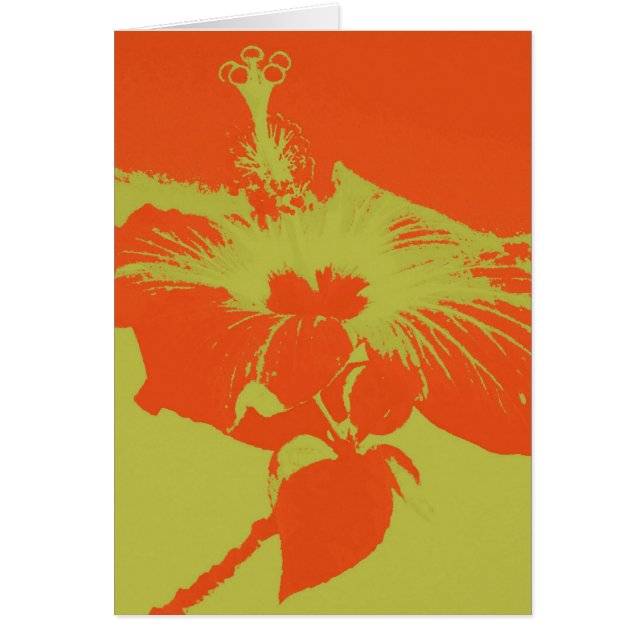 Cartão Flor #8 do hibiscus (Frente)