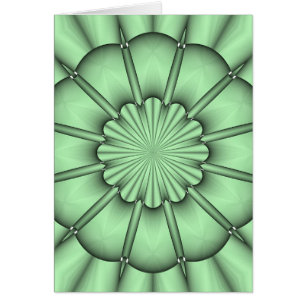 Cartão Flor Abstrata em Verde Pálido