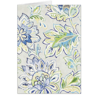 Cartão Flor azul boémia