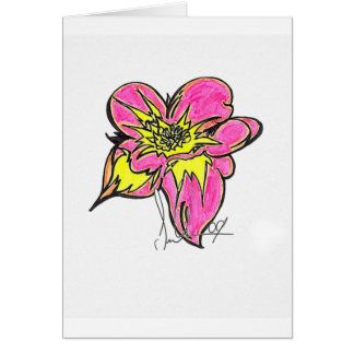 Cartão Flor brilhante