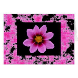 Cartão Flor cor-de-rosa