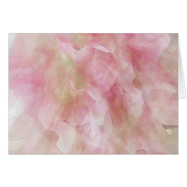 Cartão Flor cor-de-rosa no abstrato (Frente Horizontal)