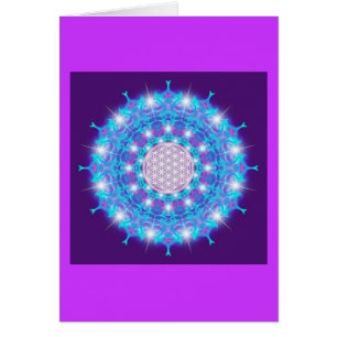 Cartão FLOR DA LIFE/Blume des Lebens Estrelas Mandala