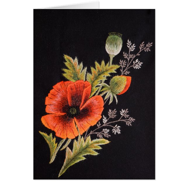 Cartão Flor da papoila (Frente)