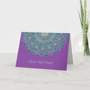 Cartão Flor Da Vida - Estilo De Mandala Índia 1