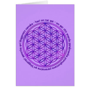 Cartão Flor Da Vida - Moola Mantra - Violeta