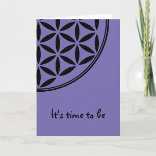 Cartão FLOR DA VIDA - Símbolo de Geometria Sagrado cheio 