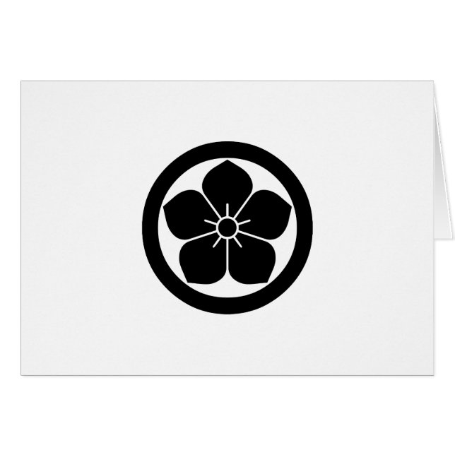 Cartão Flor de balão em círculo (Frente Horizontal)