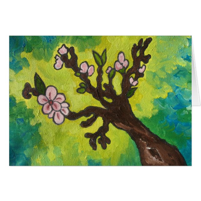 Cartão Flor de cerejeira (Frente Horizontal)