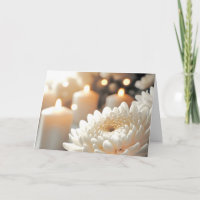 Flor de Crisântemo de Aniversário e Velas
