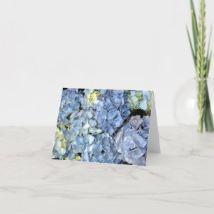 Cartão Flor de Hydrangea Azul
