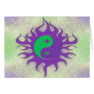 Cartão Flor de lis de Yin Yang