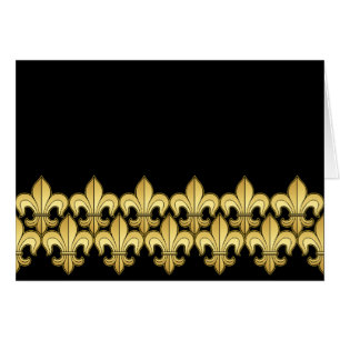 Cartão Flor de lis Dourado