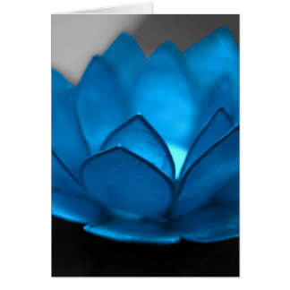 Cartão Flor de Lotus azul